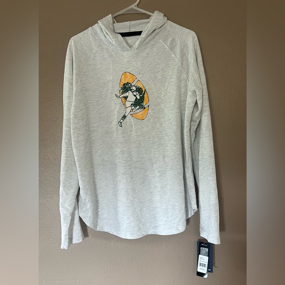 NWT Fanatics Vintage Logo Green Bay Packers Hoodie- Gray, Lightweight, Size XL - Picture 1 of 4